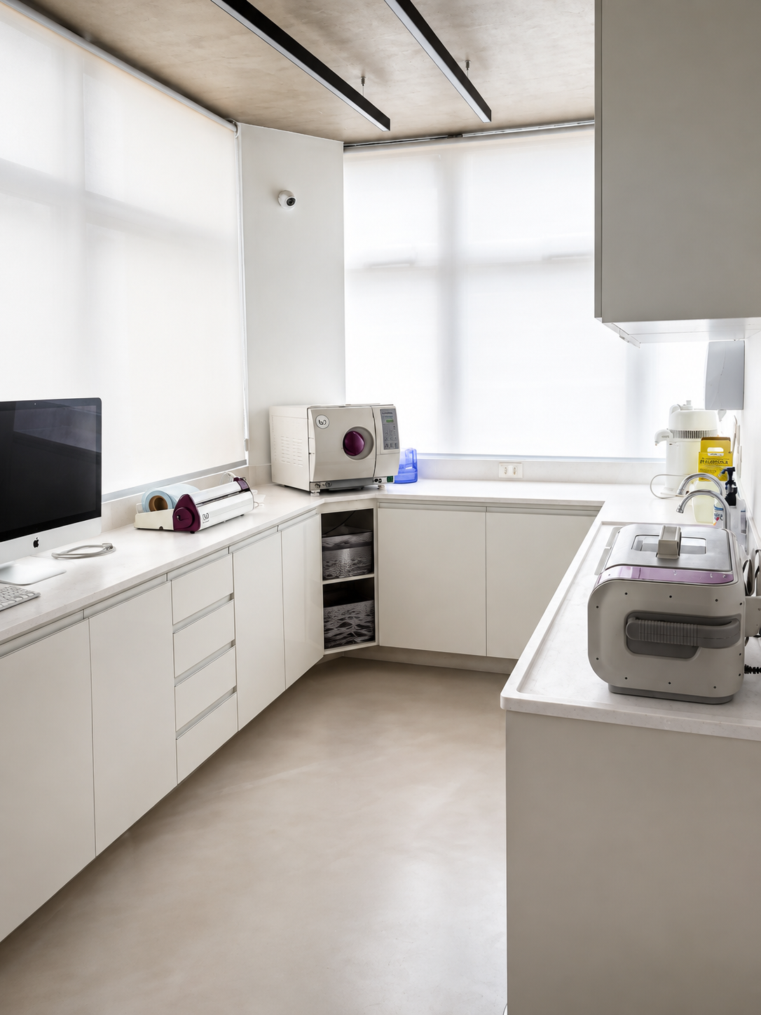 Área de esterilização do consultório
